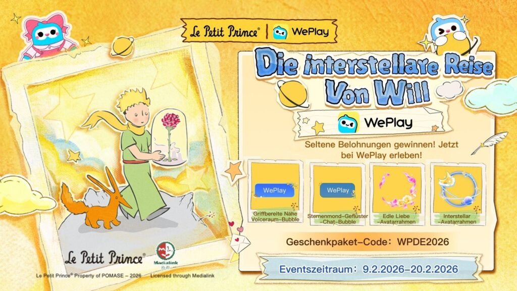 WePlay debütiert auf dem deutschen Markt mit einer speziellen Valentinstagskooperation zu „Der kleine Prinz“