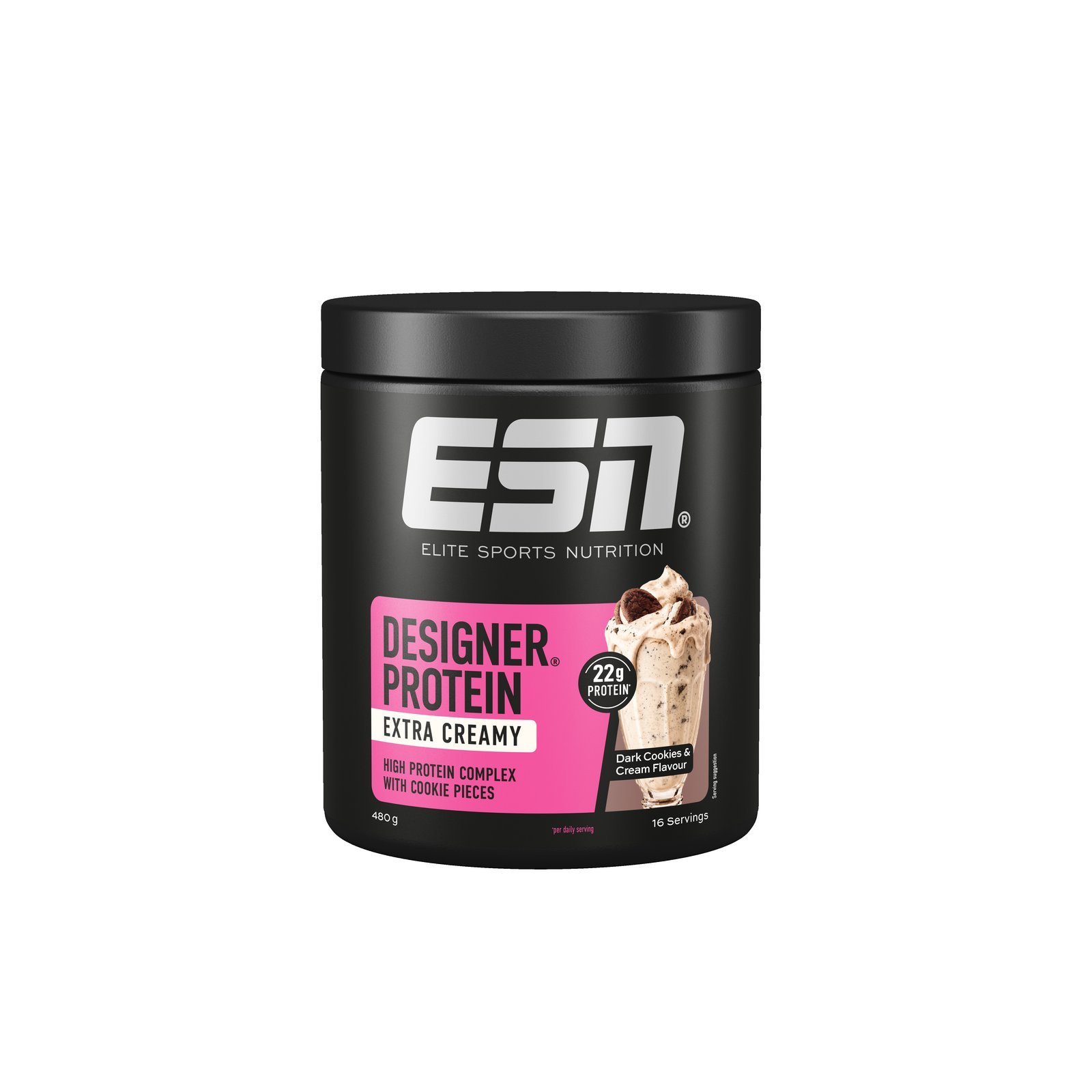 ESN Designer Protein Extra Creamy – Dark Cookies & Cream